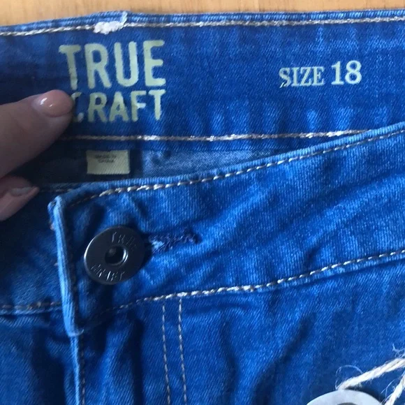 NWT True Craft Original Handcrafted Southern Design Jeans 18 curvy dark blue - Picture 5 of 12